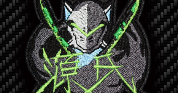 オーバーウォッチゲームロゴ刺繡アイロン/ベルクロパッチ Genji